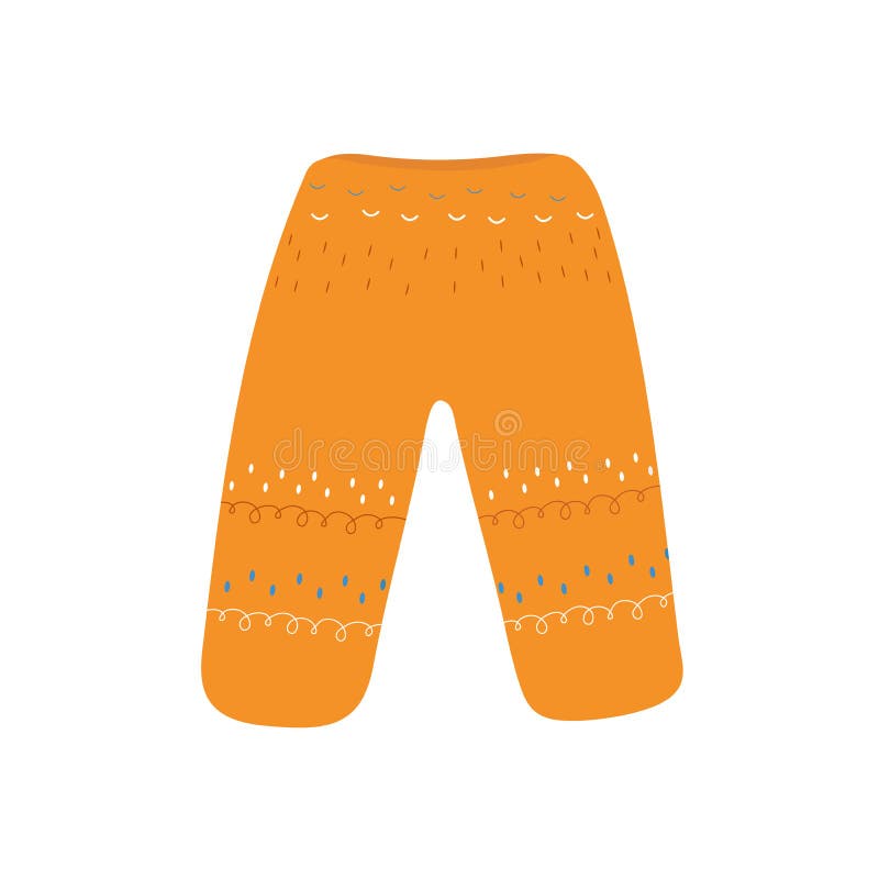 Orange Pants in Cartoon Style. Stock Illustration Illustration of