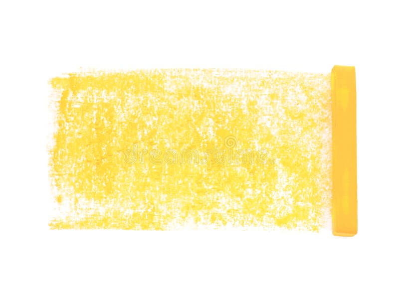 Orange Pastel Chalk on Sheet of Paper with Scribble, Top View. Drawing