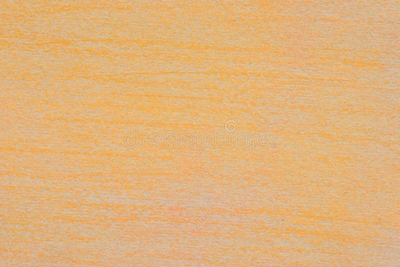 Orange Pastel Crayon Background Texture on White Paper Stock Image