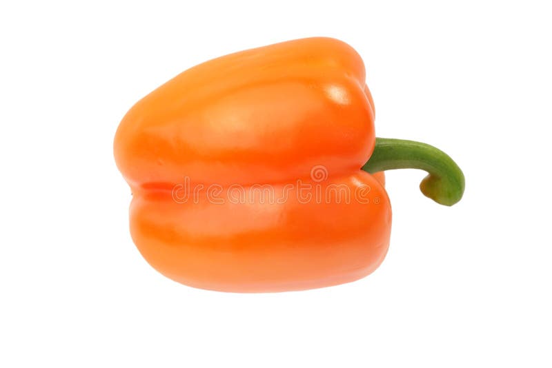 Orange pepper isolated on white. Orange pepper isolated on white.