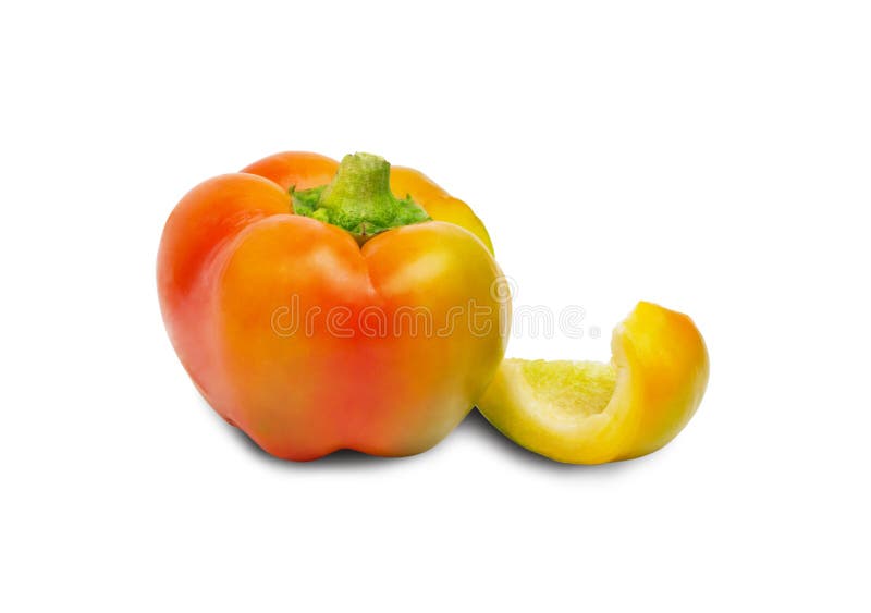 Orange Pepper Isolated on White Stock Photo Image of dieting, close 50812934