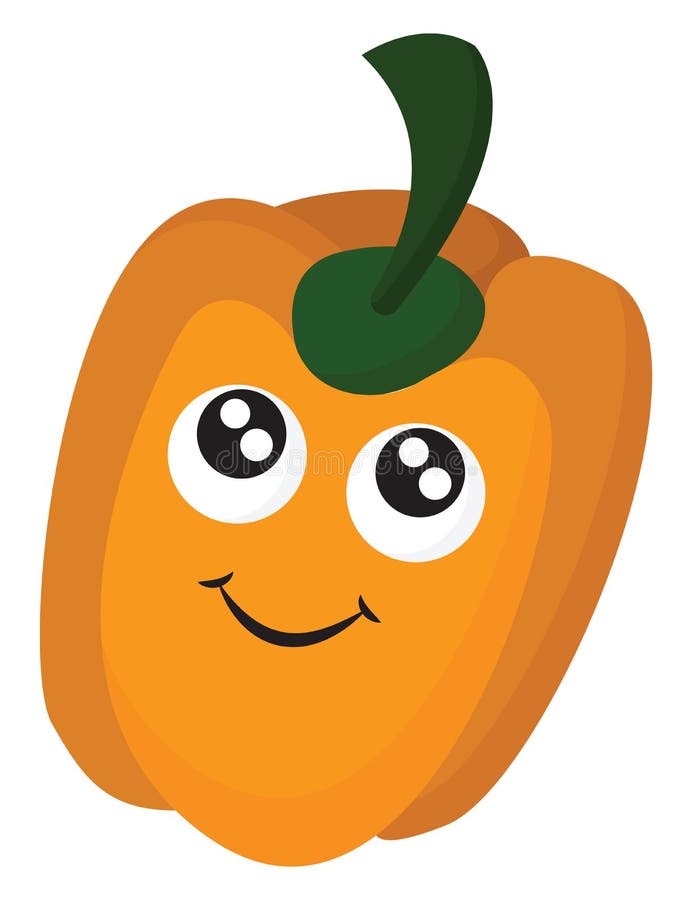 Orange Pepper, Vector or Color Illustration Stock Vector Illustration