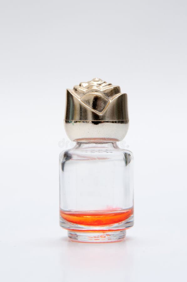 Orange perfume bottle stock image. Image of lavender 55305795