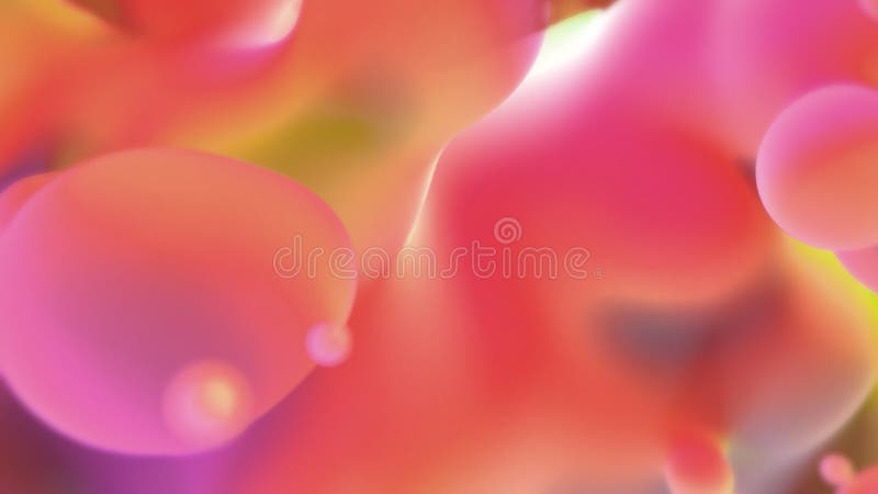 Orange and pink smooth soft meta objects from alien planet - abstract 3D rendering royalty free illustration