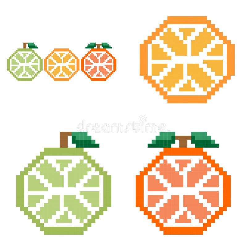 Collection of pixel fruits Stock Vector Image & Art - Alamy