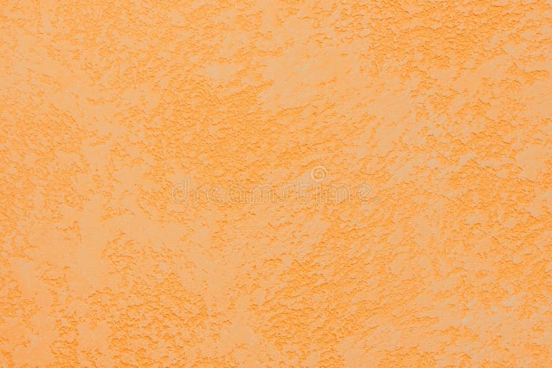 Vibrant Orange Plaster Wall Texture. Abstract Textured Background Stock