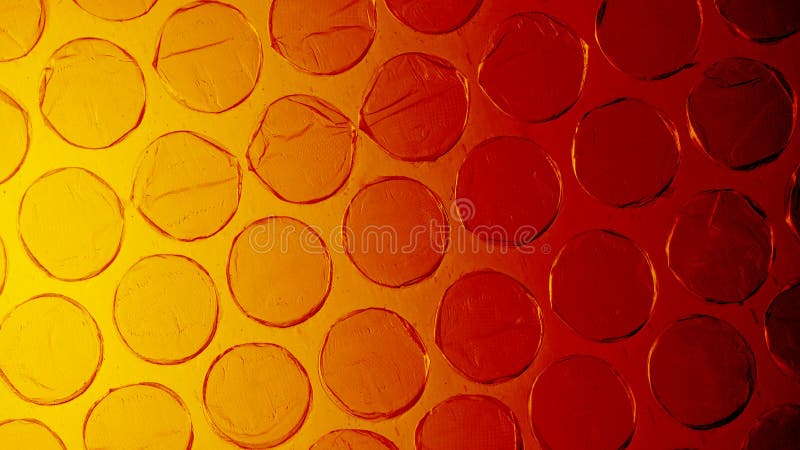 Orange plastic bubble wrap background stock illustration