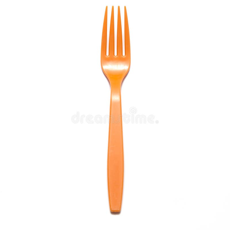 Orange plastic fork stock image. Image of tool, kitchen 47207703