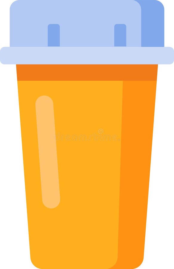 Orange plastic pill bottle featuring a childproof cap ensures secure storage of medication, promoting safety and royalty free illustration