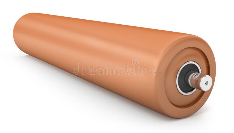 Orange plastic pulley for drum conveyor royalty free illustration
