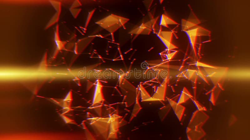 Orange Plexus Abstract Lines & Triangles Intro Logo Background royalty free illustration