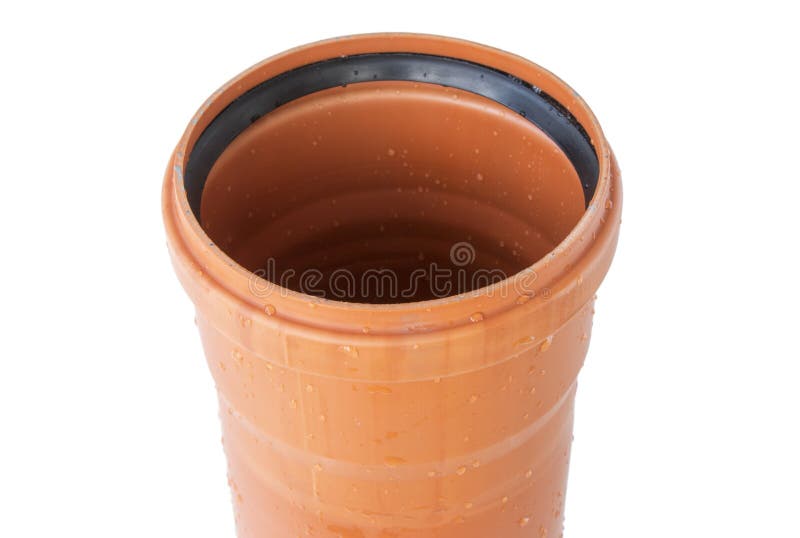 Orange Plumbing Plastic Pipe Stock Image Image of stack, service