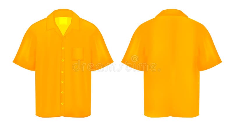 Orange Polo Shirt Vecor For Template Stock Illustration - Illustration