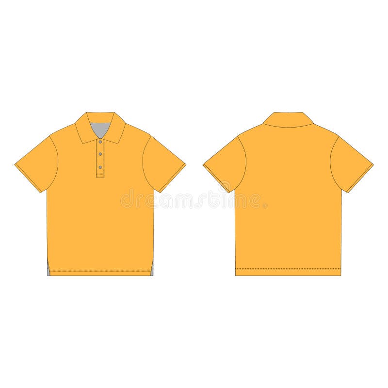 Orange Polo T-shirt Isolated on White Background. Uniform Clothes Stock ...