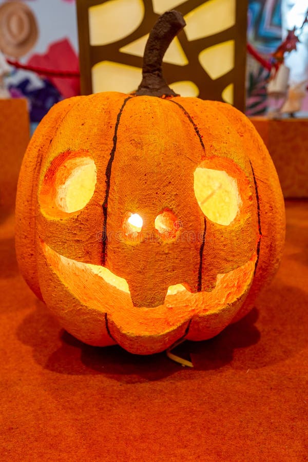 Orange pumpkin jack o lantern concept for Halloween decoration stock photography Orange pumpkin jack o lantern concept for Halloween decoration stock photography