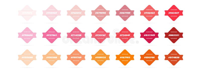 Orange and Red Pastel Colour Vector. Catalog Samples Orange and Red in RGB HEX. Color Catalog Stock Vector - Illustration of pastel, infographic: 222308399