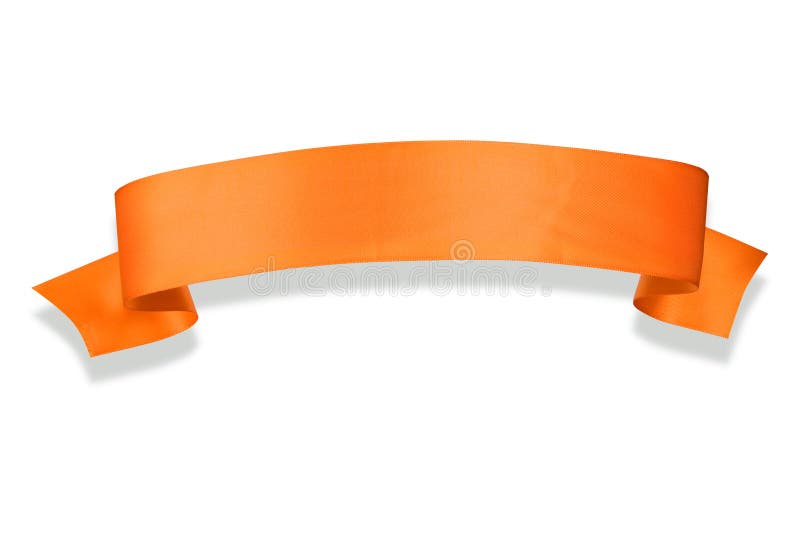 Orange Ribbon Banner stock illustration. Illustration of classical