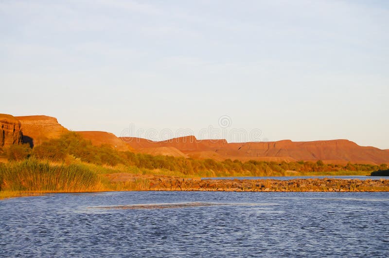 Orange River Namibia stock photo. Image of hill, orange 89996434