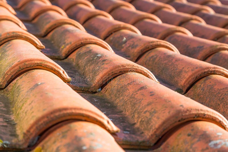 Orange roof tile stock photo. Image of color, metal - 111056908