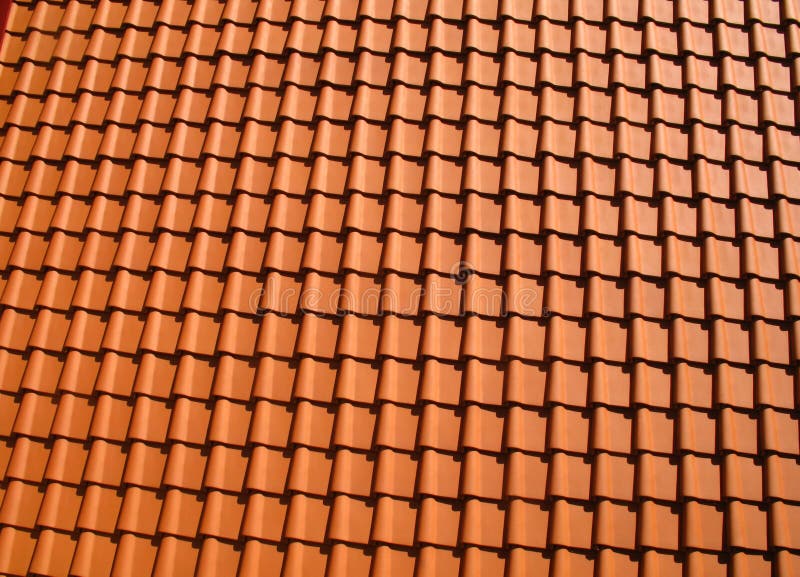 Orange roof tiles stock image. Image of brickworks, pantile - 12859487