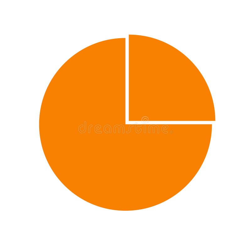 Orange Round Pie Chart Vector Icon Stock Vector Illustration of
