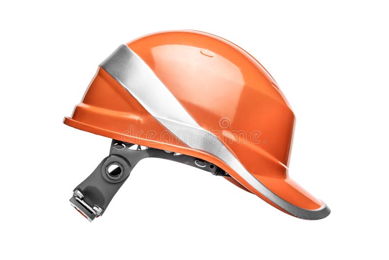 Orange safety helmet stock image. Image of build, clothing 53555159