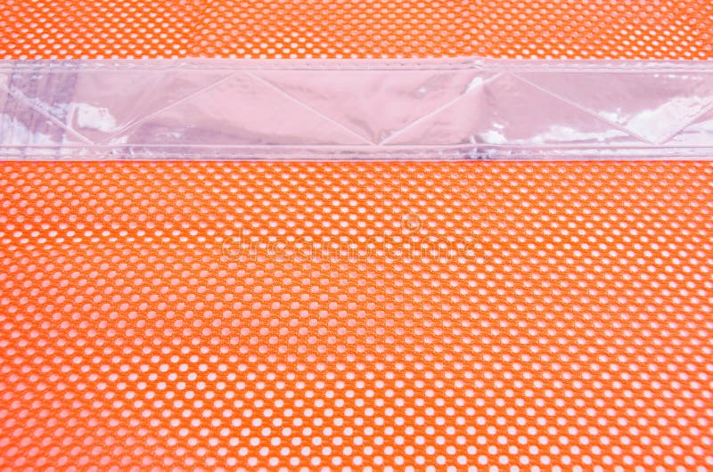 Orange Safety Mesh with Reflective Tape Stock Image Image of safety