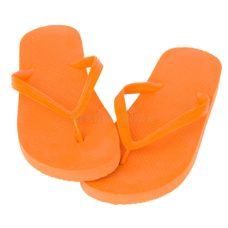 Orange sandals. stock image. Image of color, clothing 3532145
