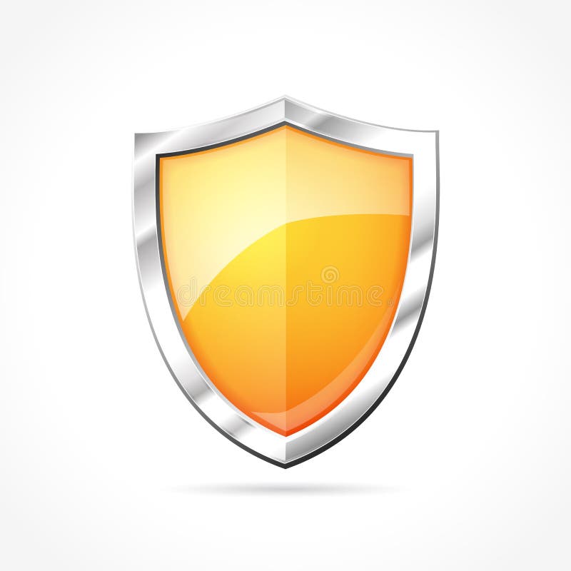 Oranges Schild-Symbol lizenzfreie abbildung