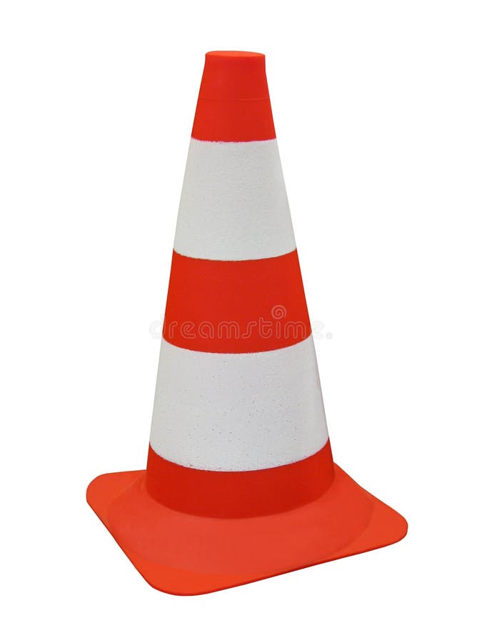 Orange security road barrier sign isolated