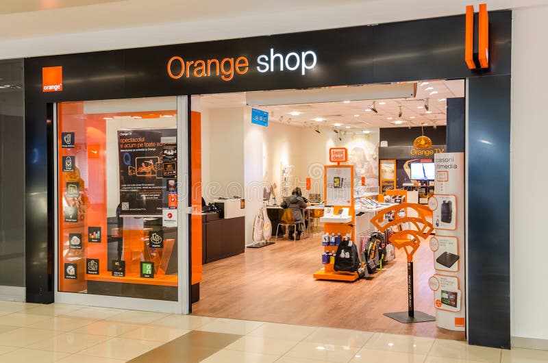 Orange Shop editorial photo. Image of mobile, gift, sale 34294361