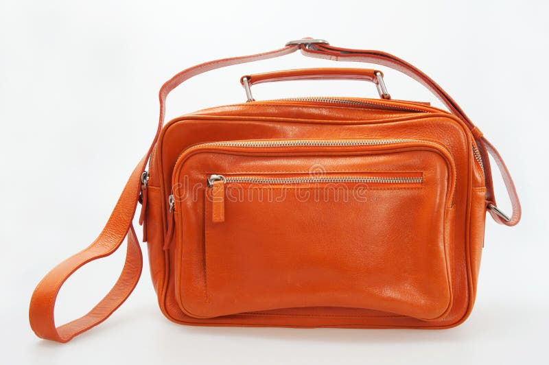 Orange Shoulder bag stock photo. Image of color, black 34004272