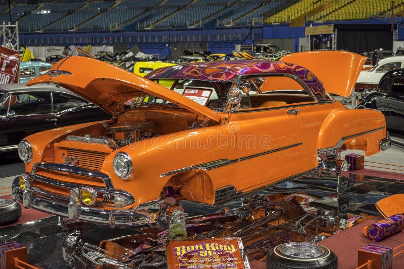 Orange show car editorial stock photo. Image of show 92370048