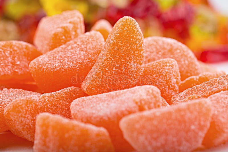Orange slice candy wedges stock image. Image of dessert - 38624707