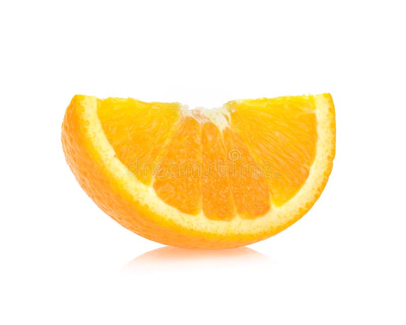 Orange Slice Isolated on White Background Stock Image Image of slice