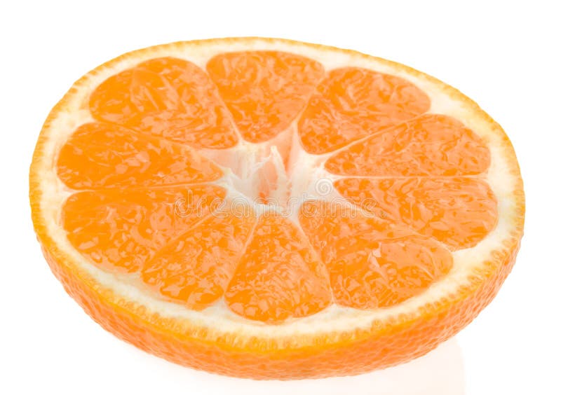Orange Slices Isolated on a White Background Stock Image Image of