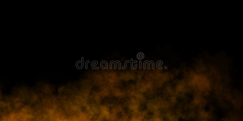 Orange smoke cloud on transparent background mockup template for visual effects presentations or digital projects vector illustration