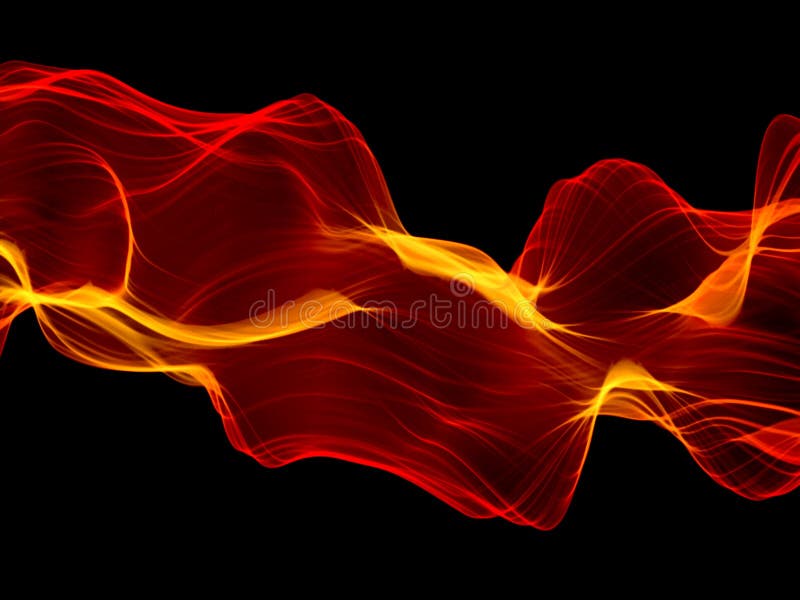 Orange Smoke Waves Background. Stock Illustration - Illustration of  illuminated, backdrop: 175677581