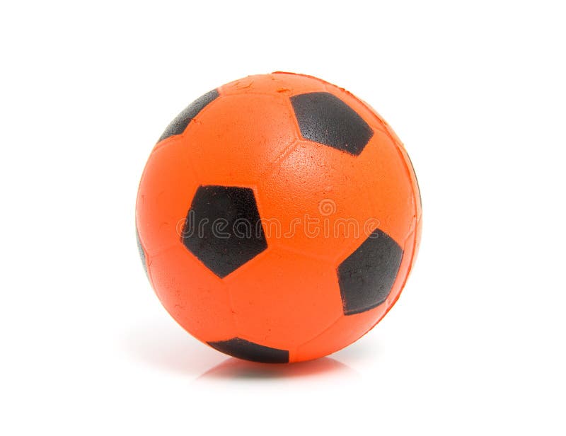 Orange Soccer Ball on Grass Stock Image Image of match, game 12692017