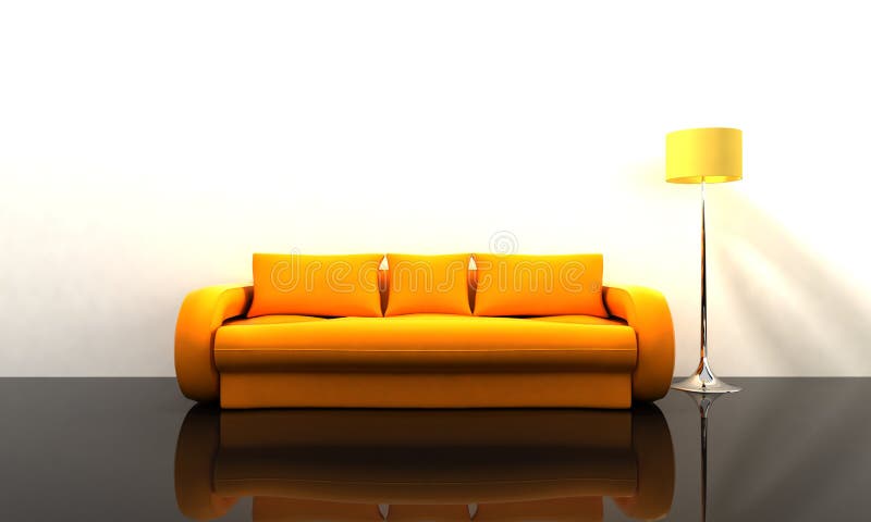 Orange Sofa stock illustration