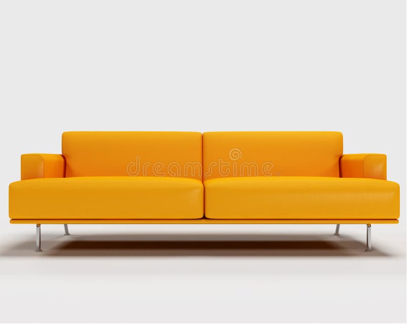 Orange sofa royalty free illustration