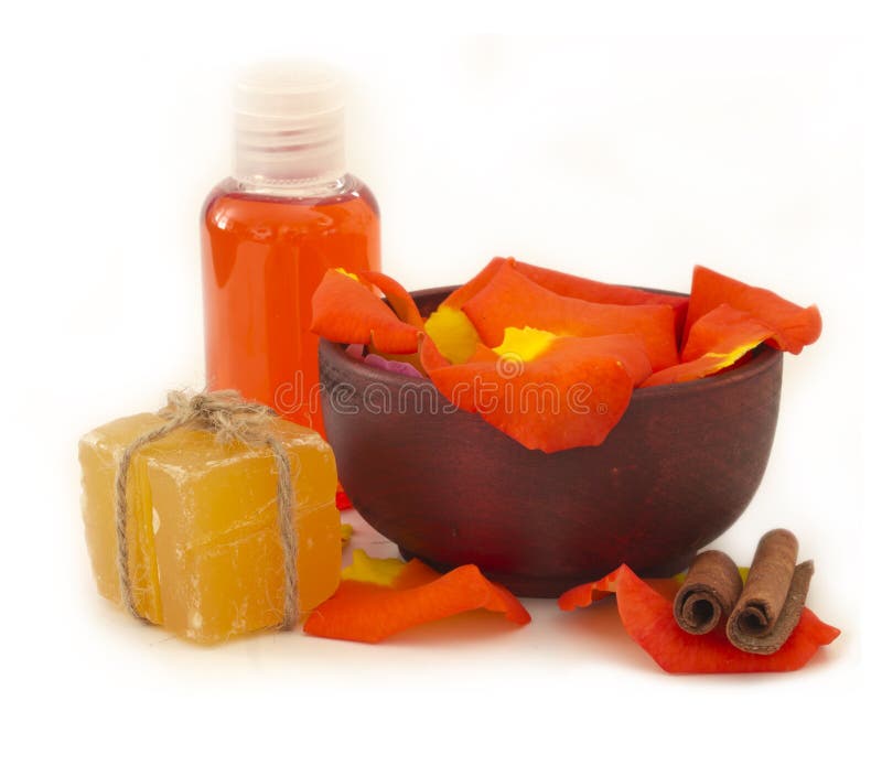 Orange spa arrangement stock photo. Image of orange, relaxation 19925078