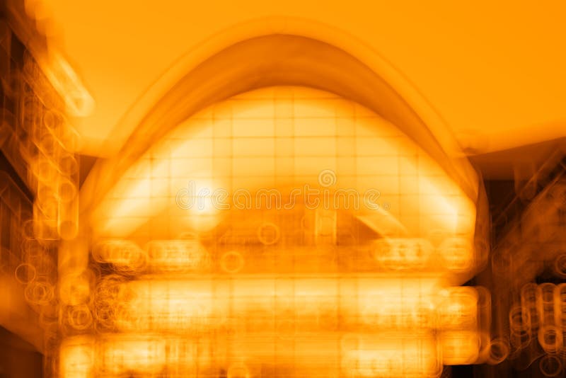 Orange sphere building bokeh background royalty free stock photography Orange sphere building bokeh background royalty free stock photography