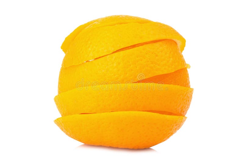 Orange Spiral Peel Isolated On White Background Stock Image Image Of