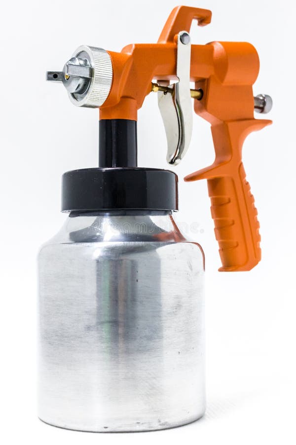 Orange Spray Gun stock photo. Image of occupation, airbrush 81378300