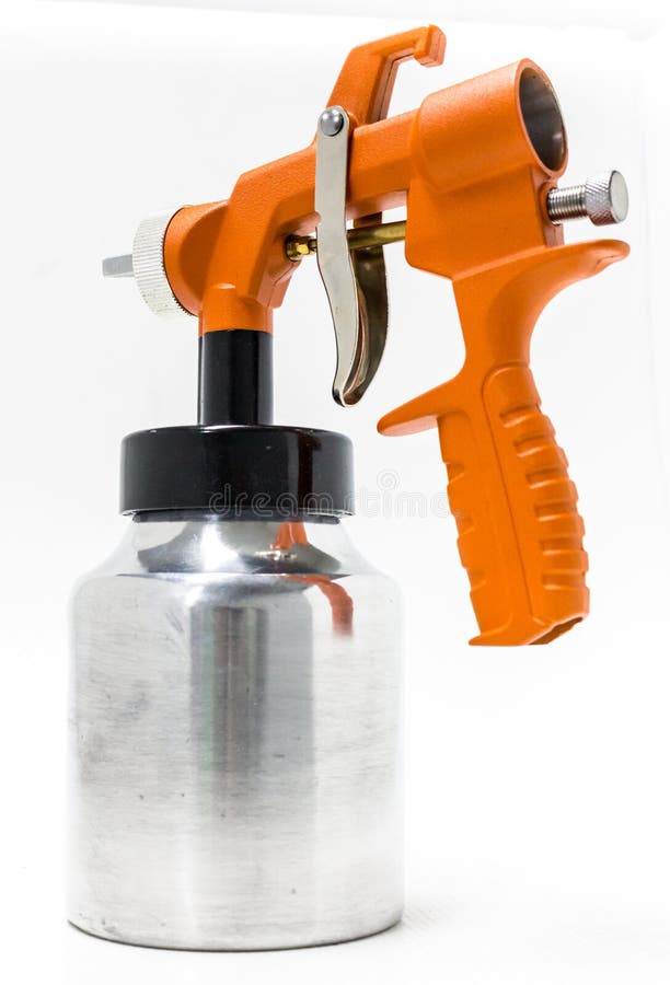 Orange Spray Gun stock image. Image of object, pistol 81378319