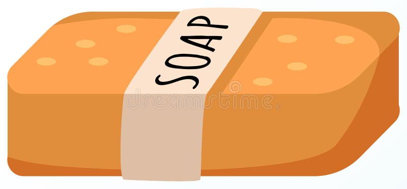 Orange Stück Seife Für Sauberkeit Und Gesundheit. Produkt Für Die