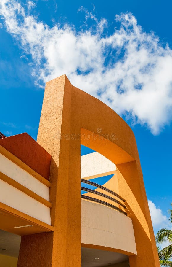 Orange Stucco Under Blue Sky