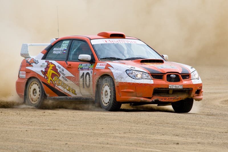 Orange Subaru Impreza at Rally Editorial Photography Image of unpaved