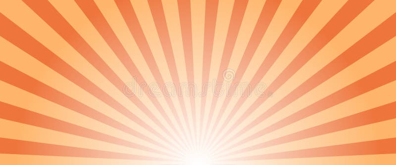 Orange Sunburst Pattern Background. Rays. Radial. Abstract. Retro